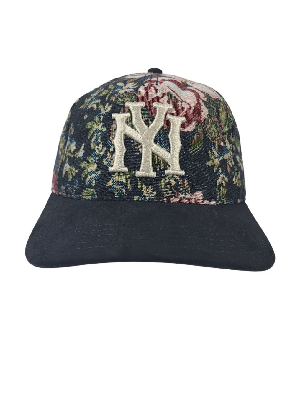 NEW N.Y. Couch Floral Tapestry Snapback Hat By American Needle Black Adjustable